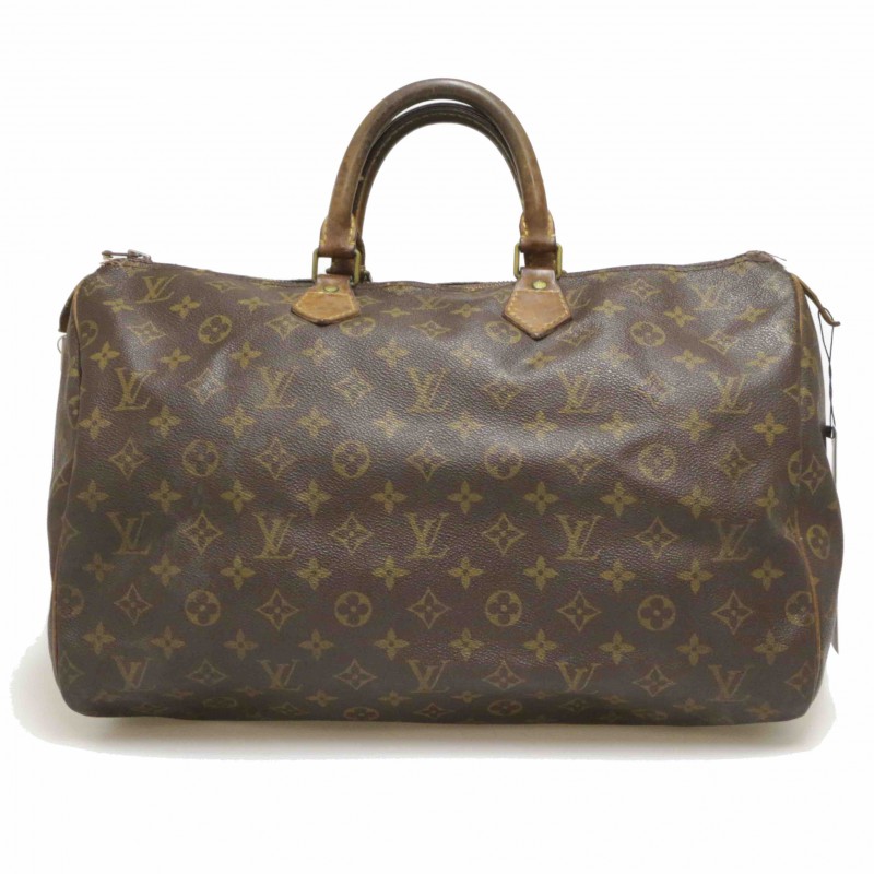 LOUIS VUITTON vintage satchel bag in brown monogram canvas and leather -  VALOIS VINTAGE PARIS