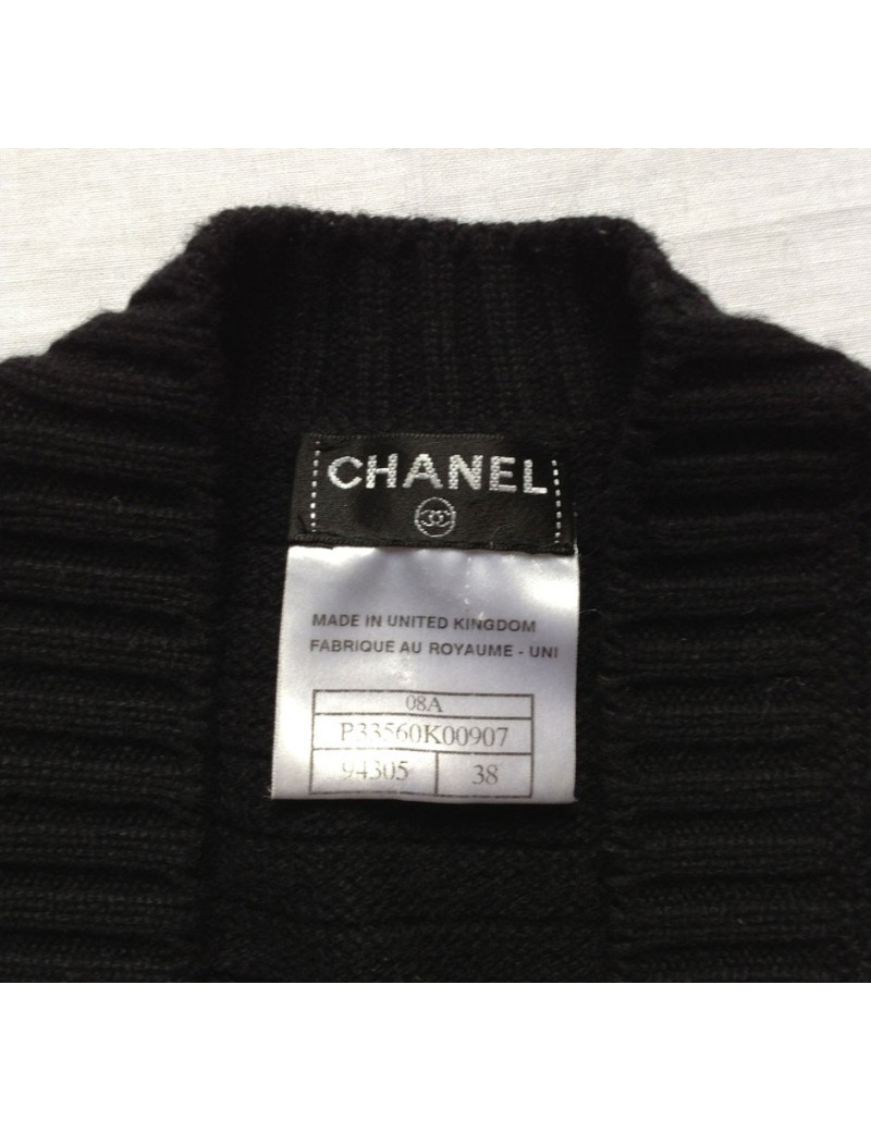 long gilet CHANEL noir T 38