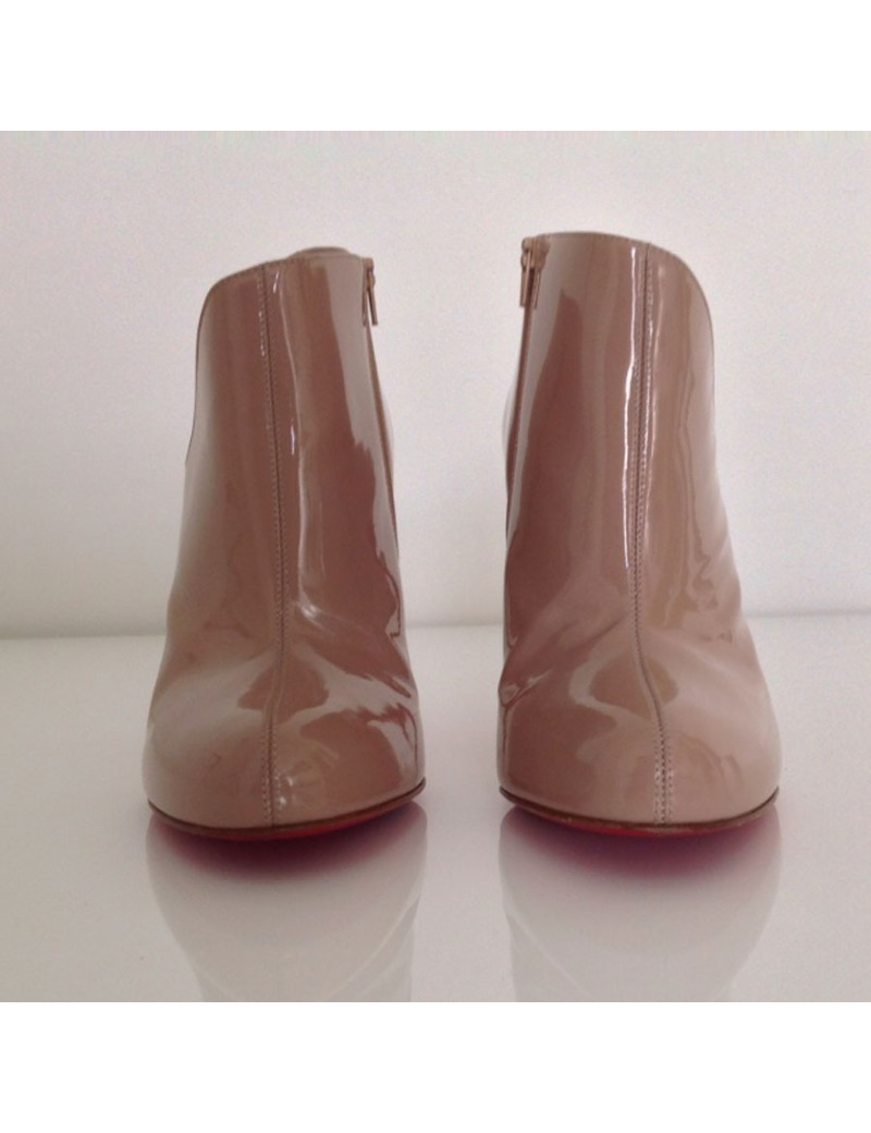 Boots  CHRISTIAN LOUBOUTIN cuir verni T38