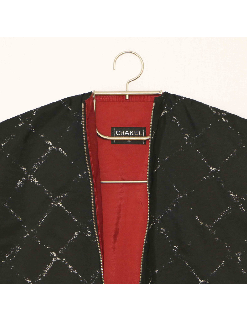 CHANEL black canvas garment-cover