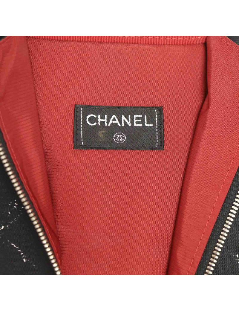 CHANEL black canvas garment-cover