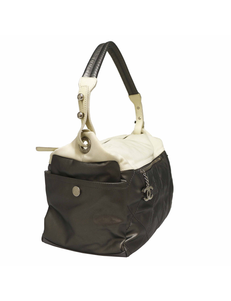 Sac de sport CHANEL toile gris