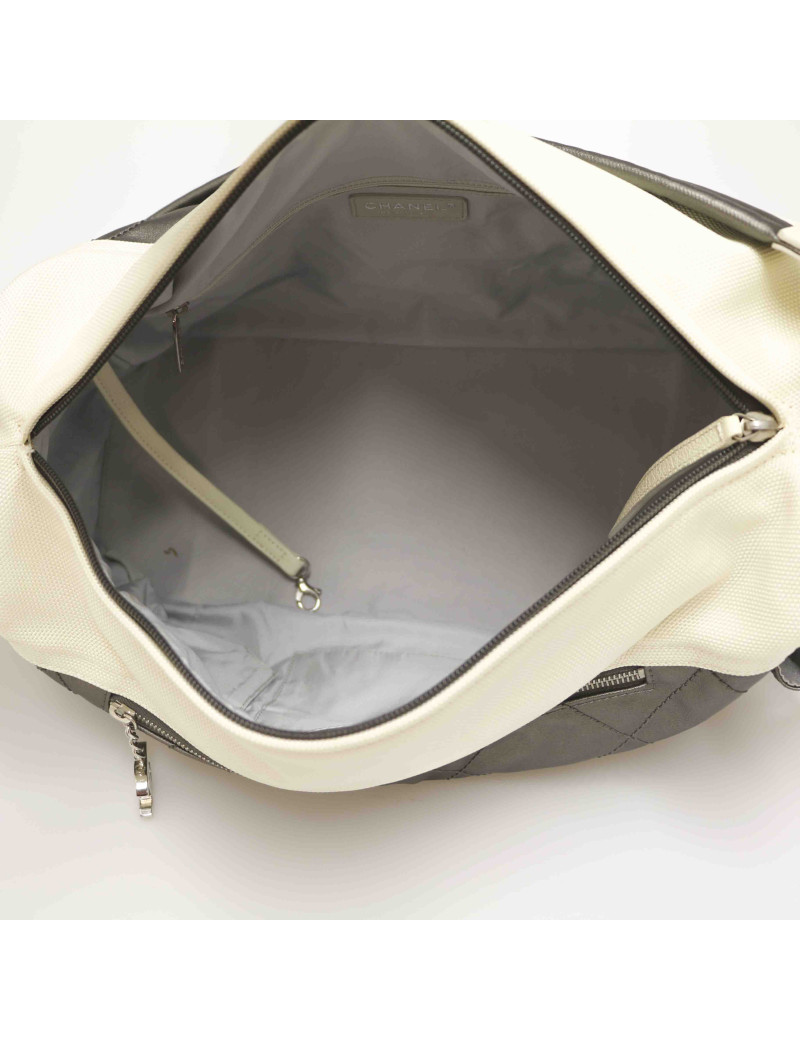 Sac de sport CHANEL toile gris