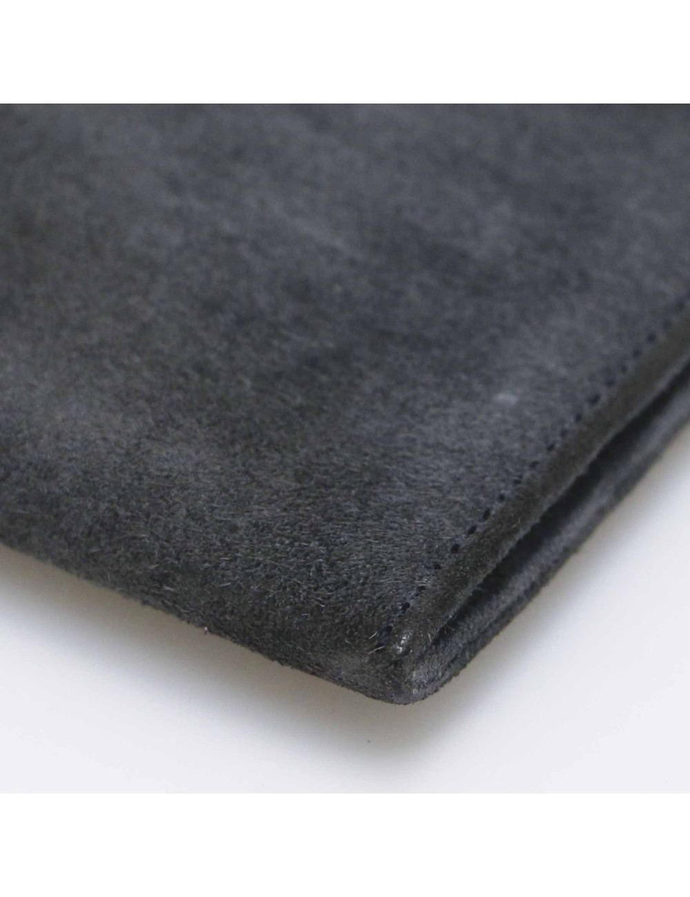 HERMES grey suede Rio clutch