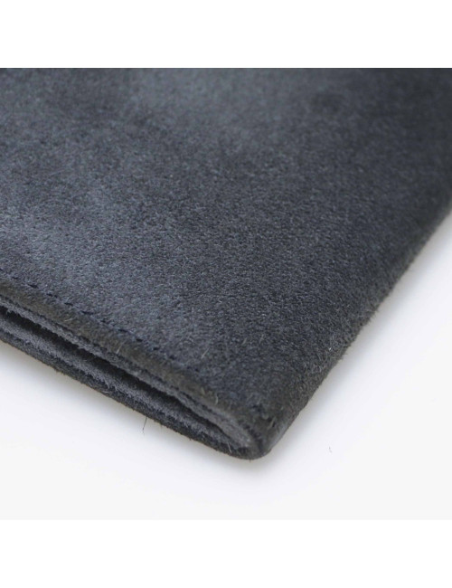 HERMES grey suede Rio clutch