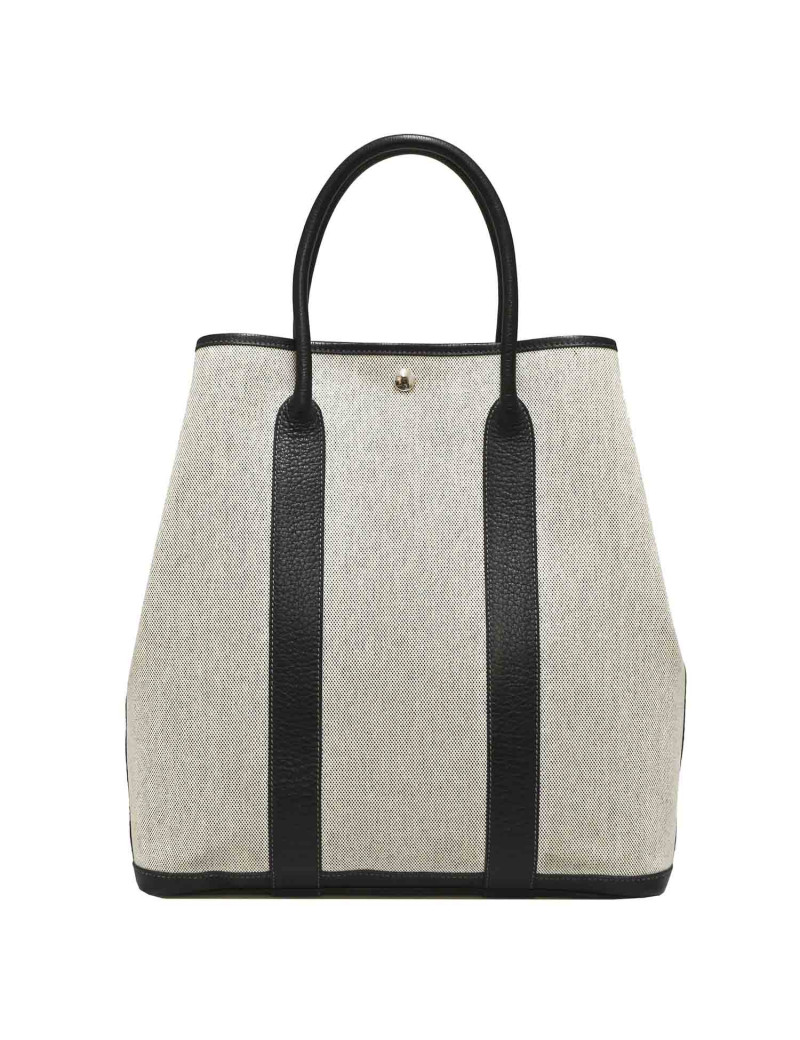 Gardin file HERMES toile et cuir noir