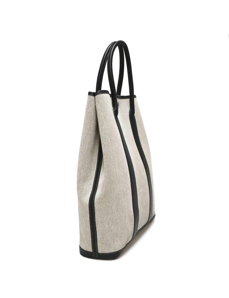 Gardin file HERMES toile et cuir noir