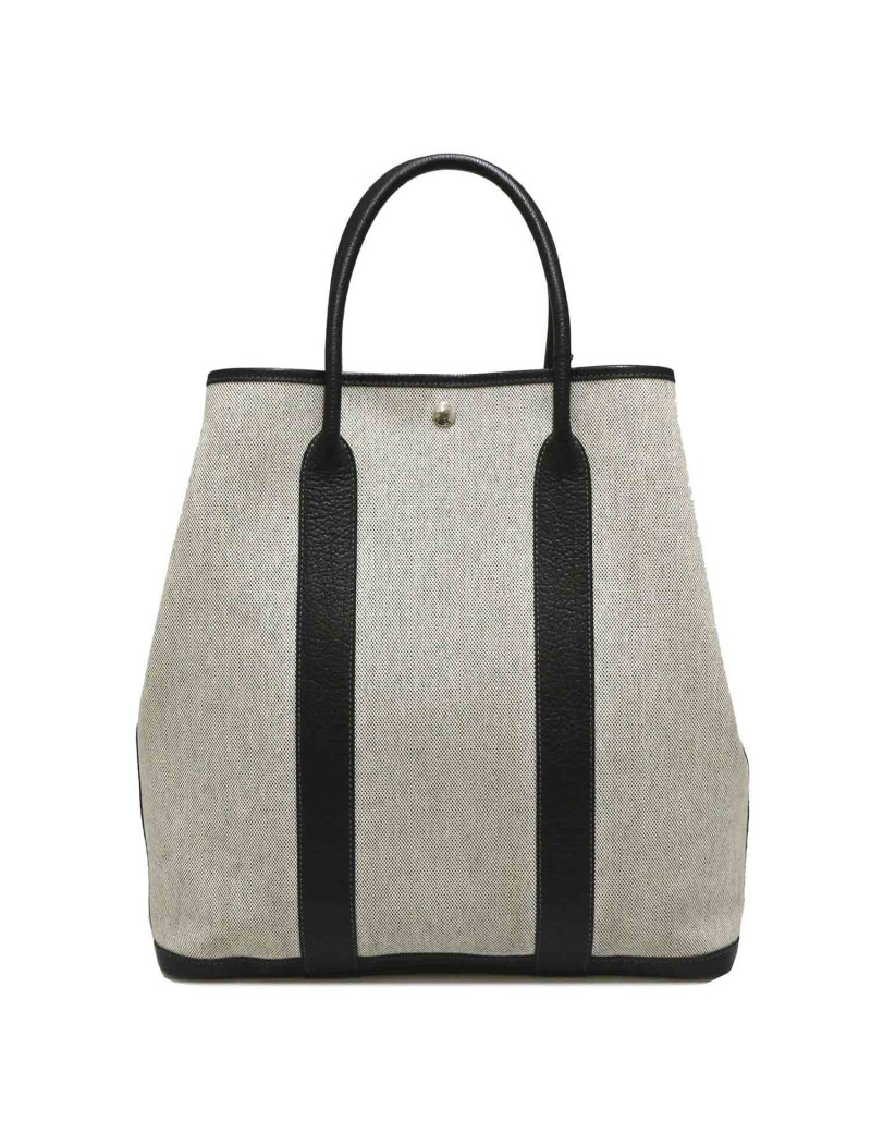 Gardin file HERMES toile et cuir noir