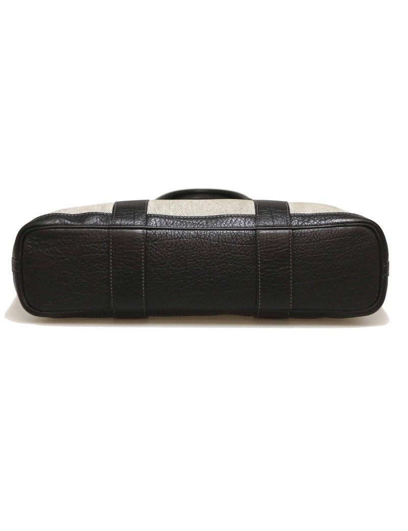 Gardin file HERMES toile et cuir noir