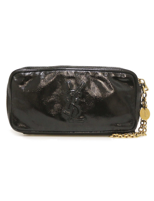 Pochette YSL SAINT LAURENT vernie noire