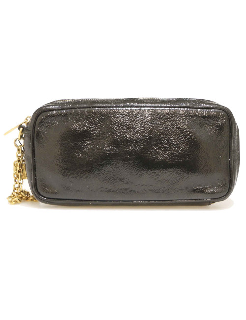 Pochette YSL vernis noire : occasion certifiée authentique