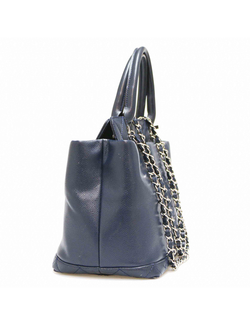 Sac CHANEL cuir bleu