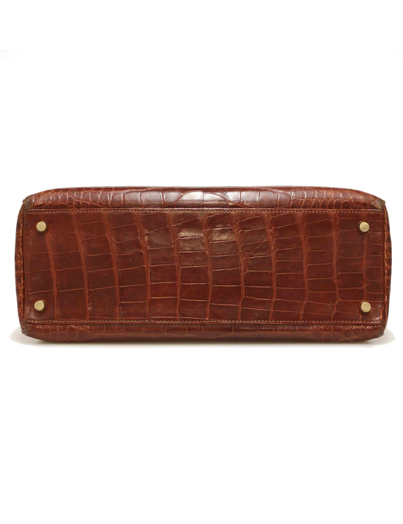 Kelly 32 HERMES alligator Mississipi fauve mat