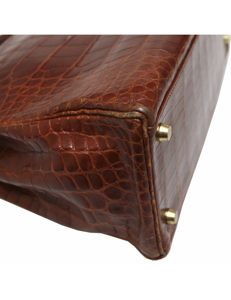 Kelly 32 HERMES alligator Mississipi fauve mat