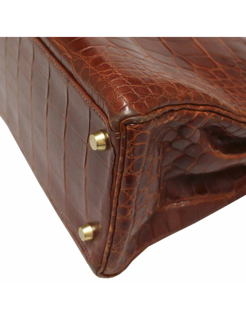 Kelly 32 HERMES alligator Mississipi fauve mat