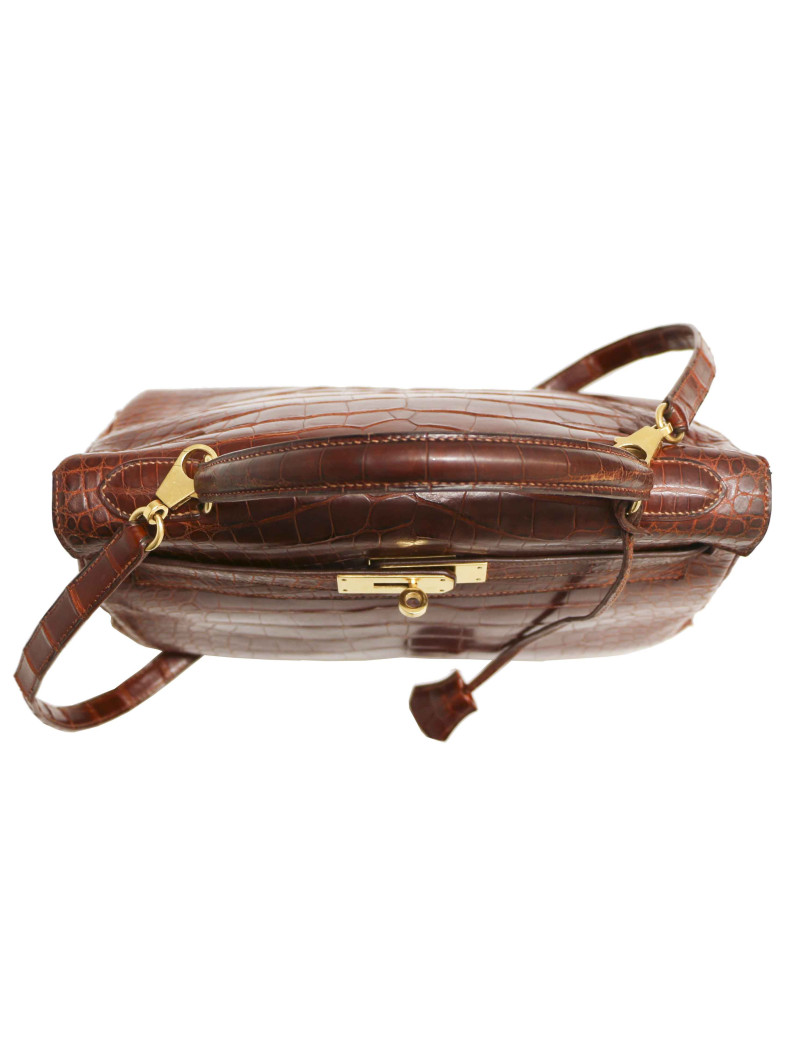 Kelly 32 HERMES alligator Mississipi fauve mat