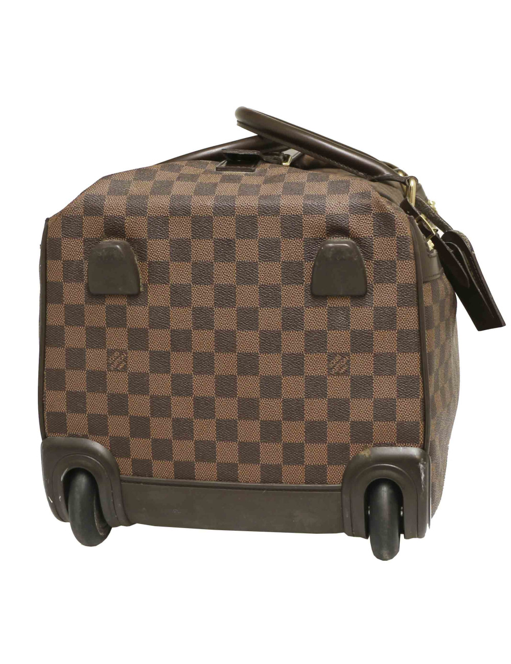 Valise cabine LOUIS VUITTON toile damier marron