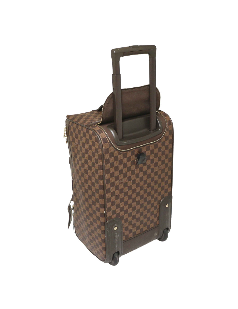 Valise cabine LOUIS VUITTON toile damier marron