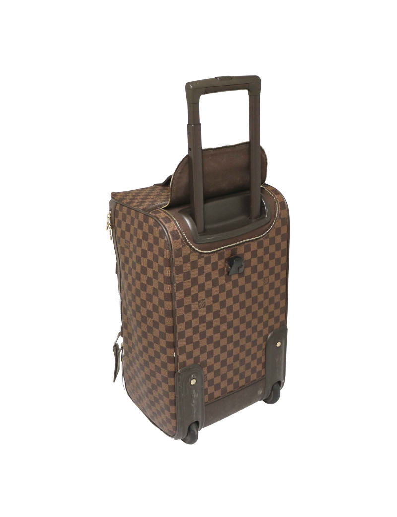 Valise cabine LOUIS VUITTON toile damier marron