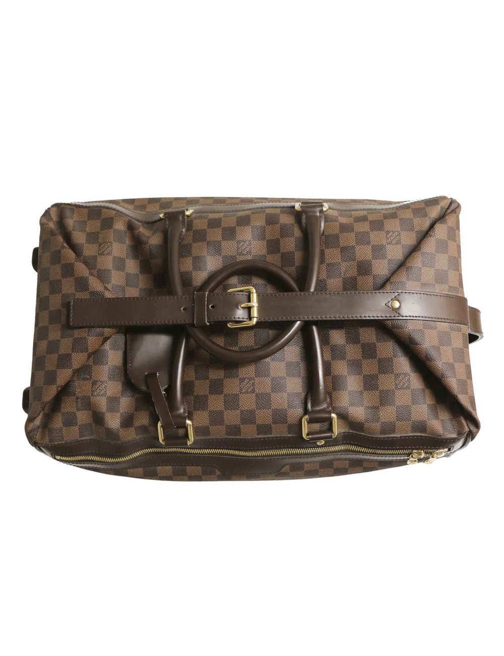 Valise cabine LOUIS VUITTON toile damier marron