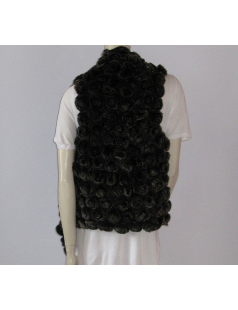 Veste YVES SALOMON fourrure ss manches