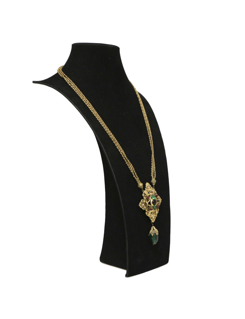 Sautoir GRIPOIX Pâte de verre Vintage