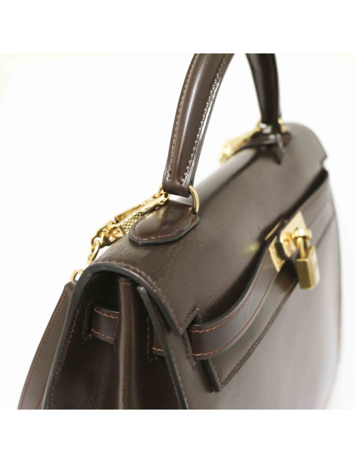 Kelly 32 HERMES box marron