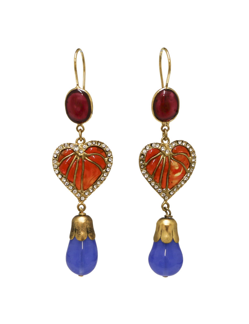 Clous MARGUERITE DE VALOIS coeur pendants