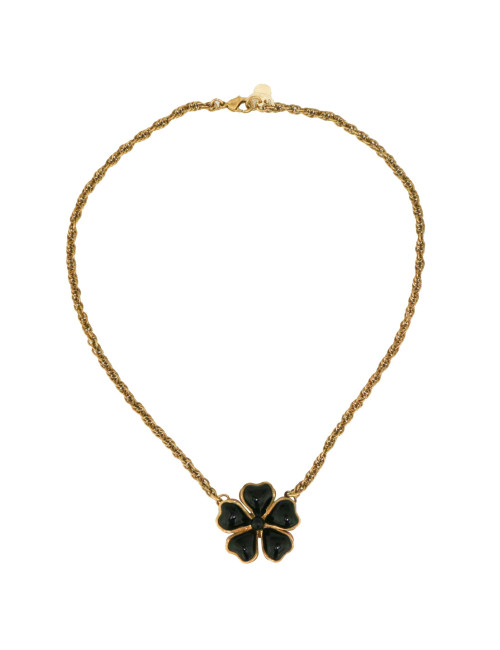 Collier fleurette noir MARGUERITE DE VALOIS