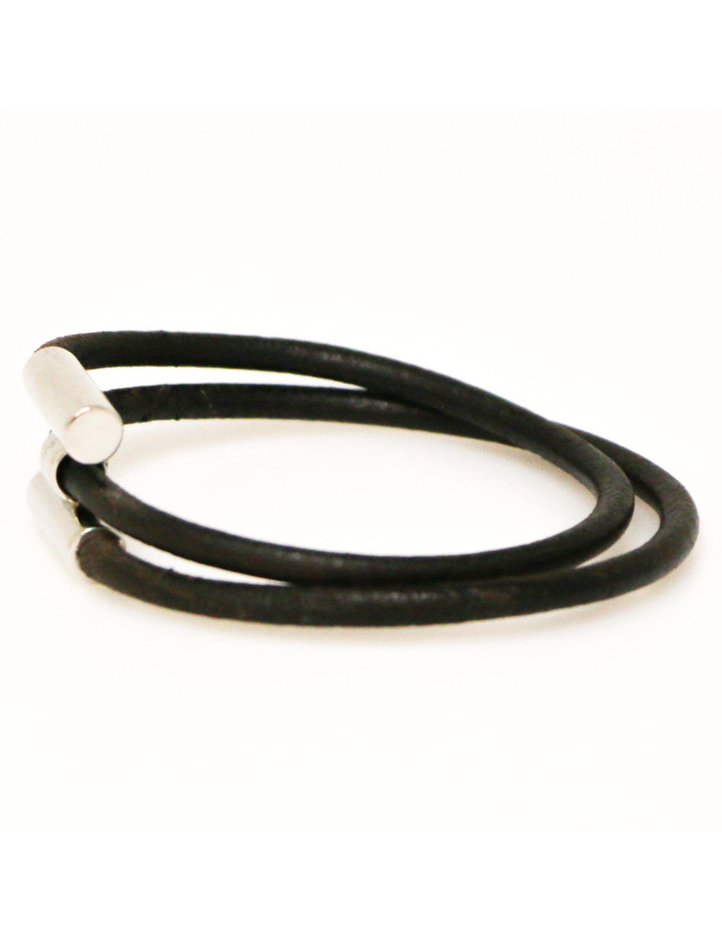  Bracelet HERMES Tournis argent