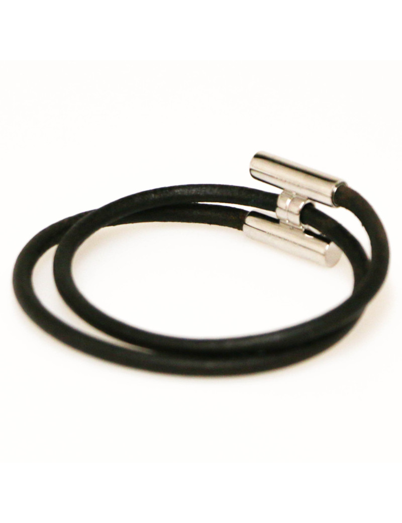  Bracelet HERMES Tournis argent