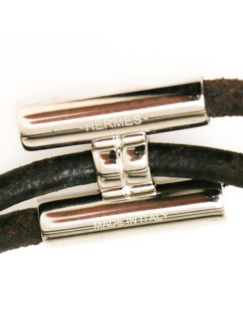 Bracelet HERMES Tournis argent