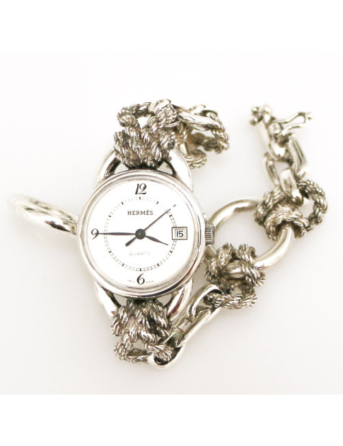 Montre HERMES noeuds et cordages argent