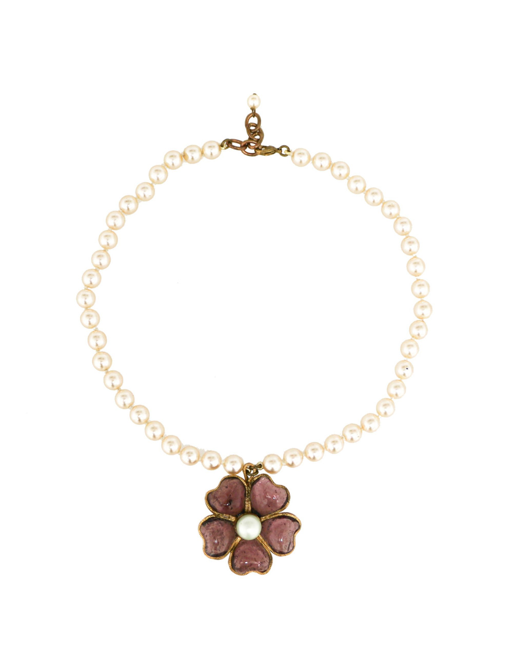 Collier perles MARGUERITE DE VALOIS fleurette