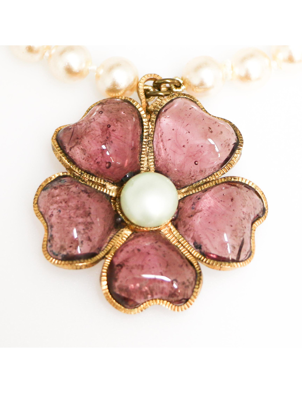 Collier perles MARGUERITE DE VALOIS fleurette