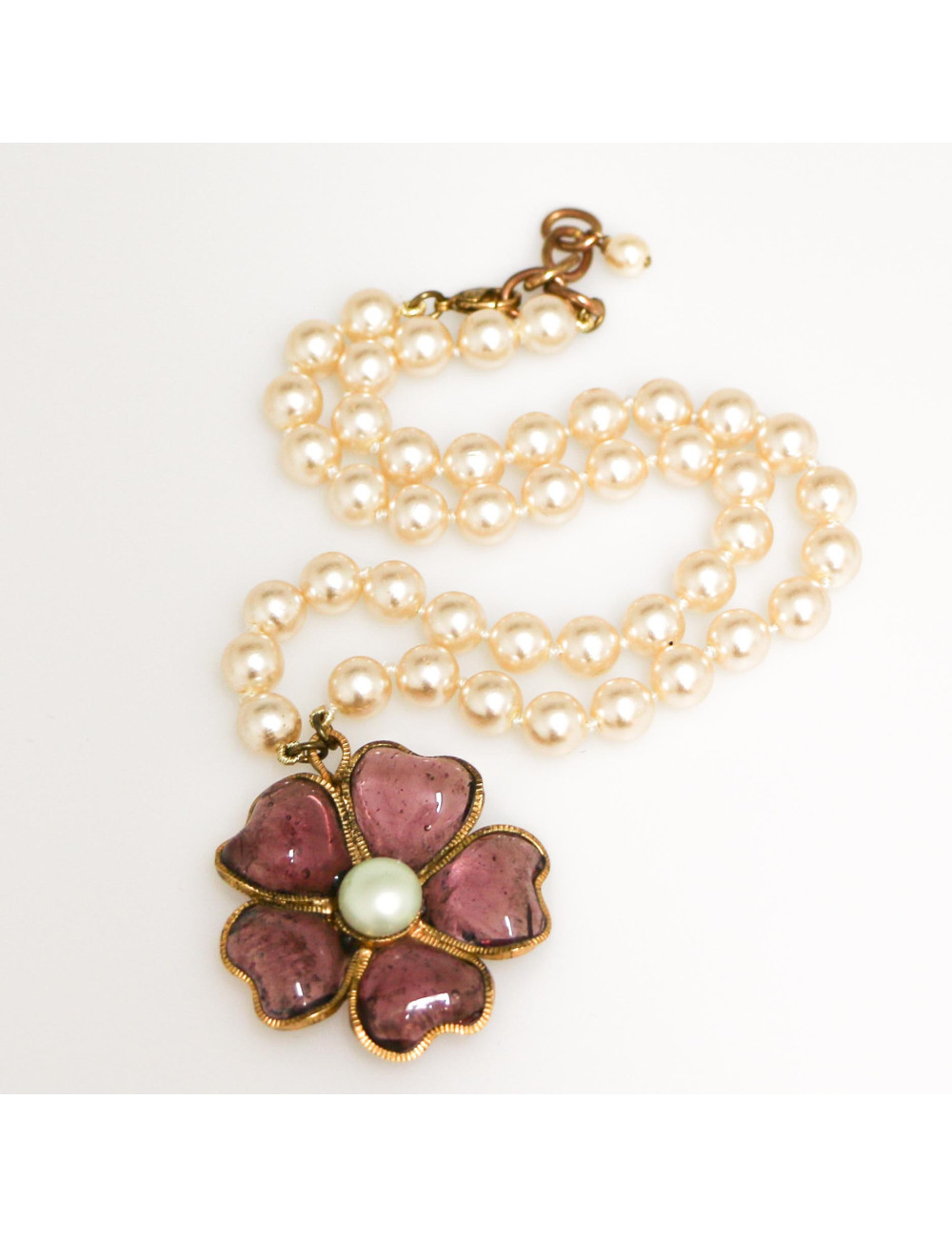 Collier perles MARGUERITE DE VALOIS fleurette
