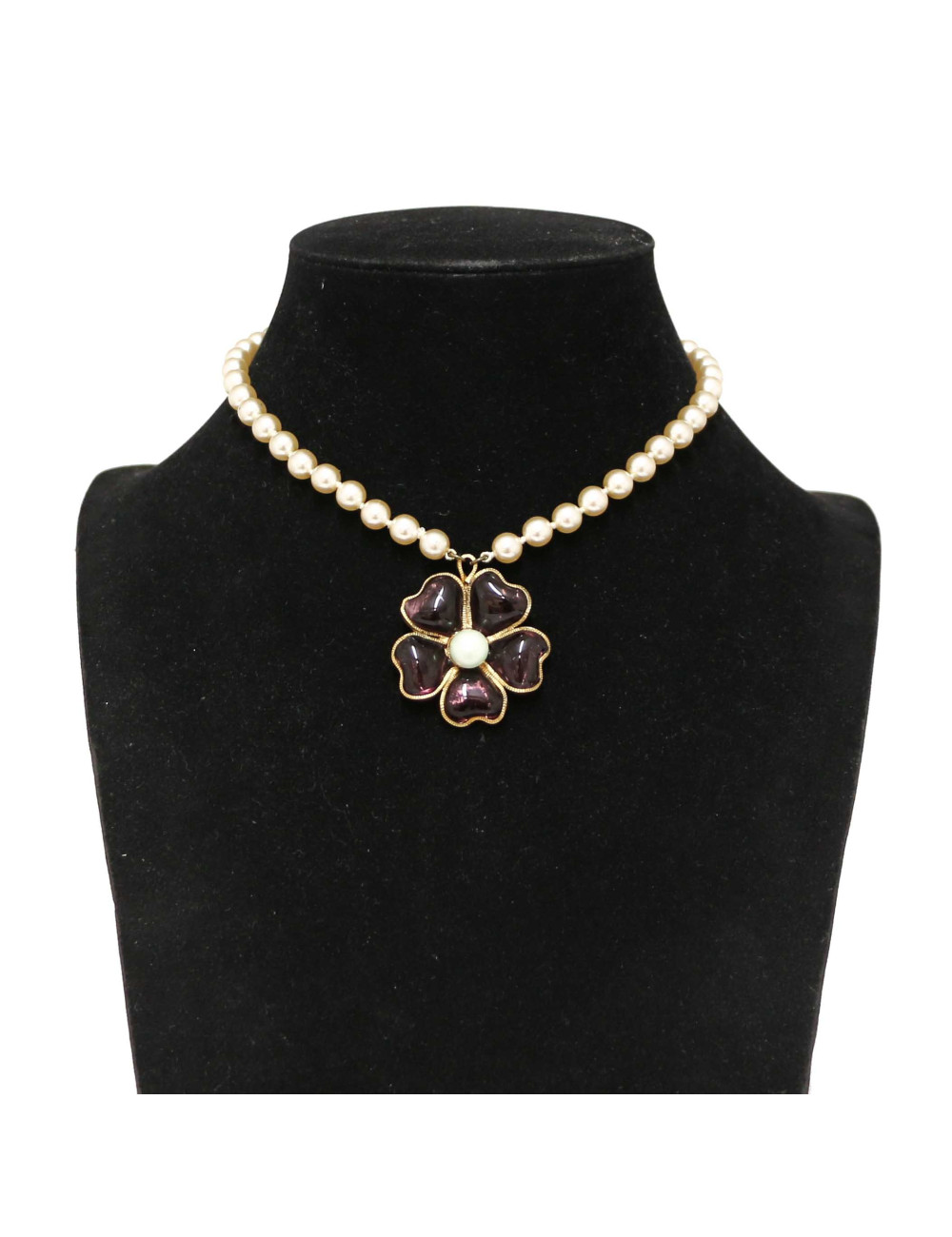 Collier perles MARGUERITE DE VALOIS fleurette