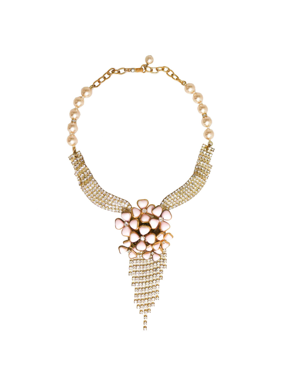 Collier fleurettes MARGUERITE DE VALOIS rose