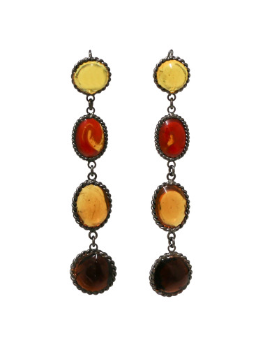 Clous pendants MARGUERITE DE VALOIS pate de verre