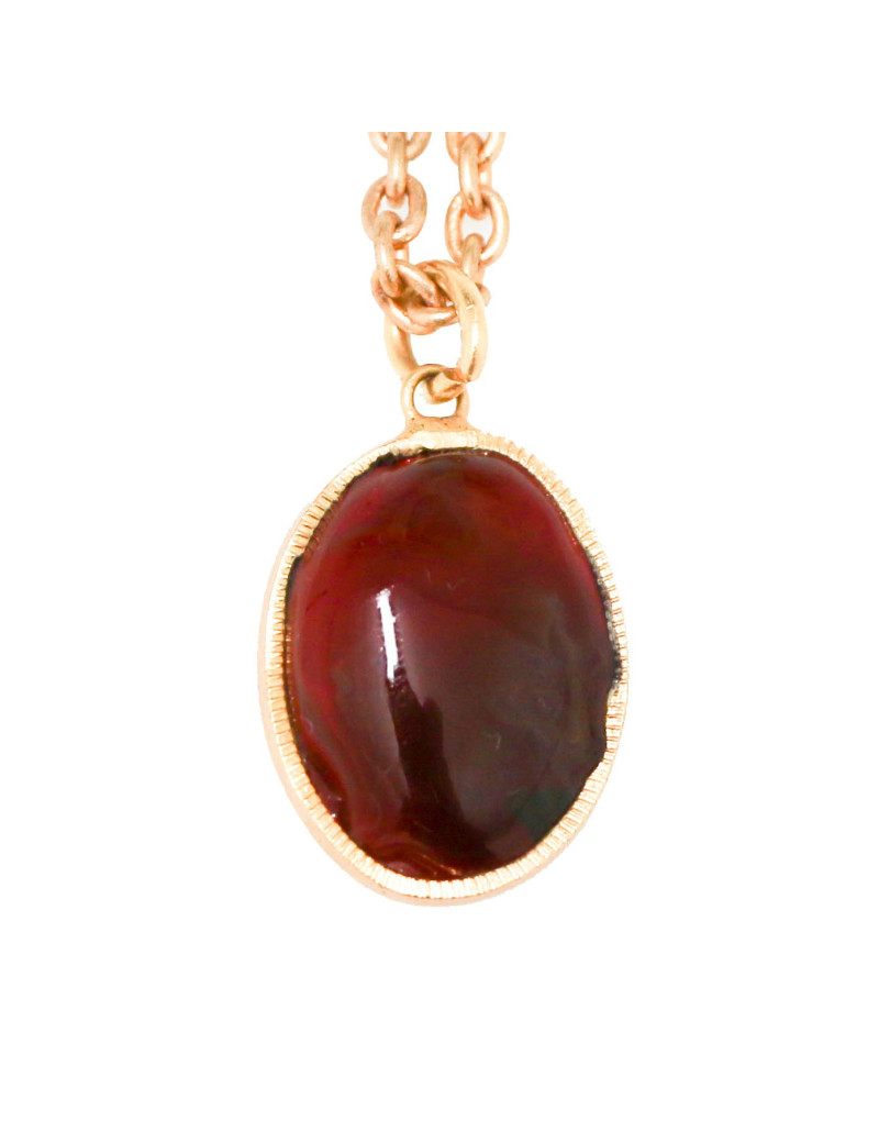 Collier MARGUERITE DE VALOIS pâte de verre émeraude