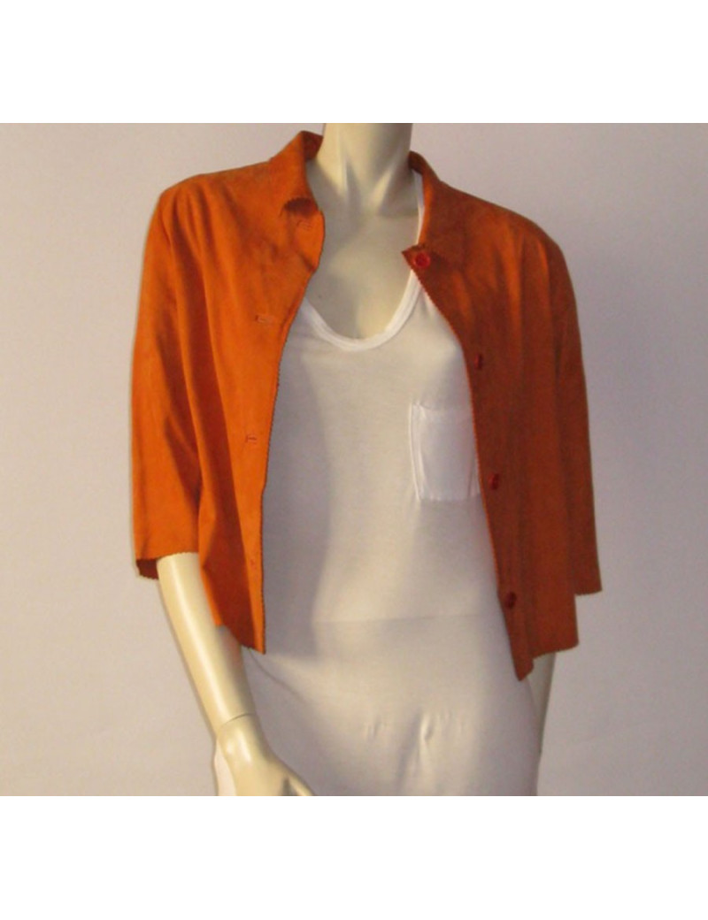 veste MISSONI daim orange t 38 fr