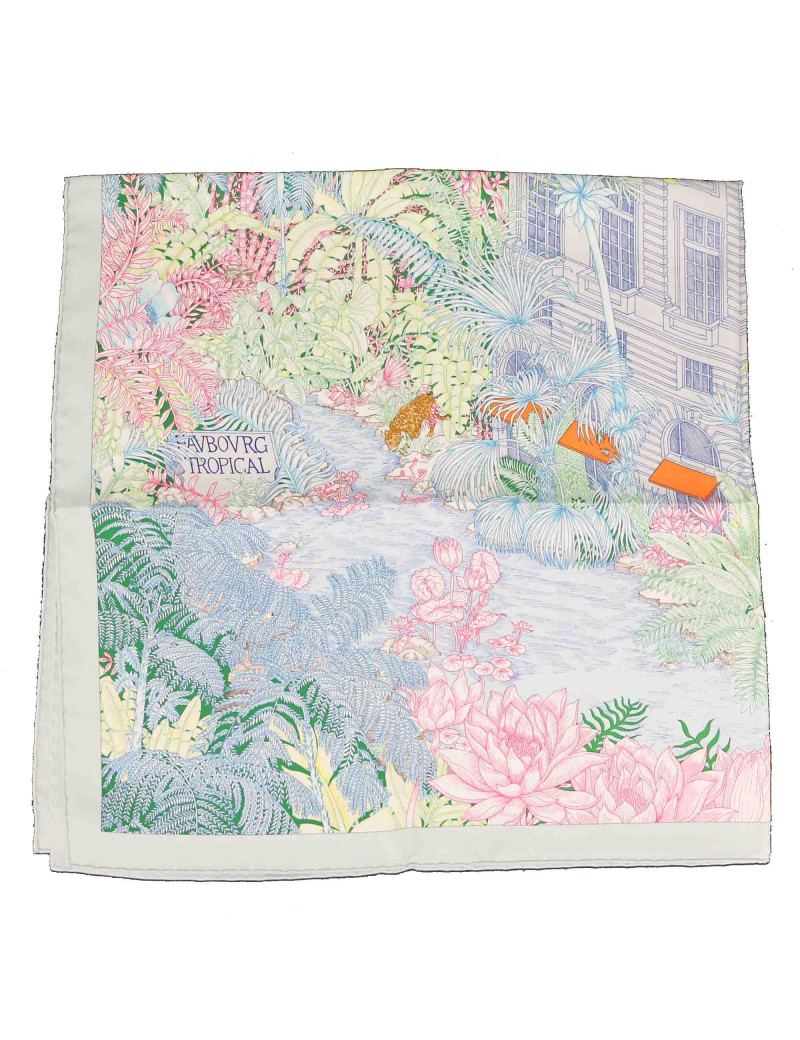 Carré HERMES Faubourg Tropical soie