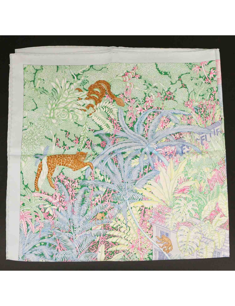 Carré HERMES Faubourg Tropical soie