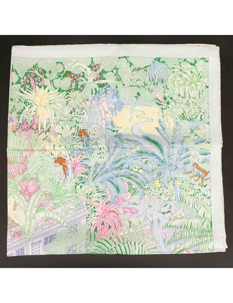 Carré HERMES Faubourg Tropical soie