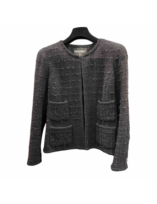 Veste CHANEL tweed noir