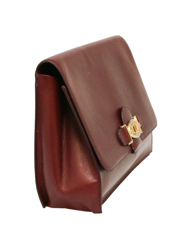 CHRISTIAN DIOR Vintage burgundy clutch