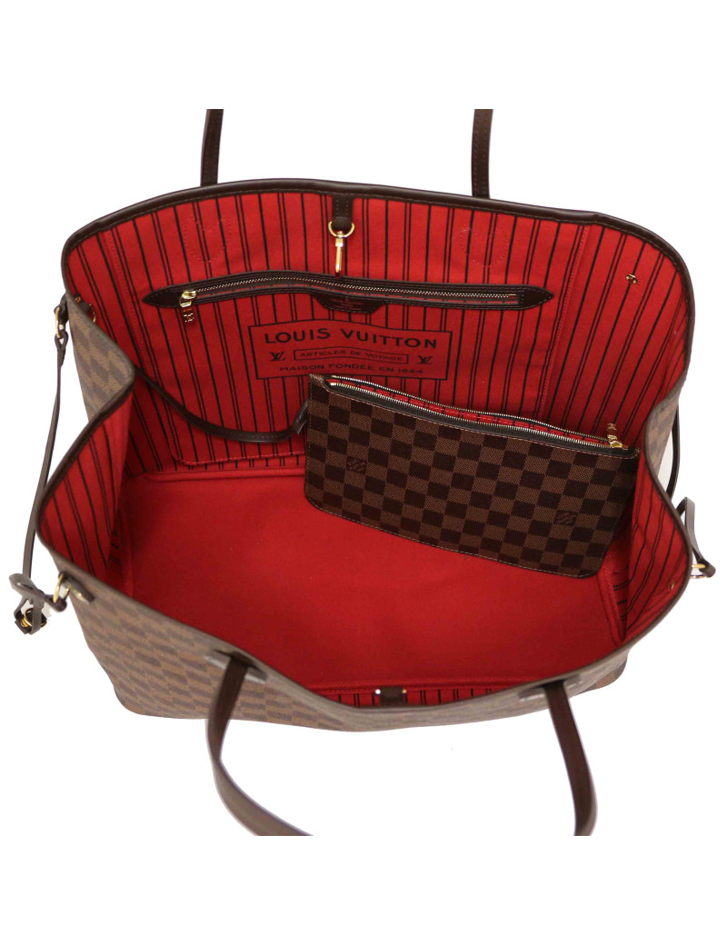 Neverfull LOUIS VUITTON toile Damier ébène