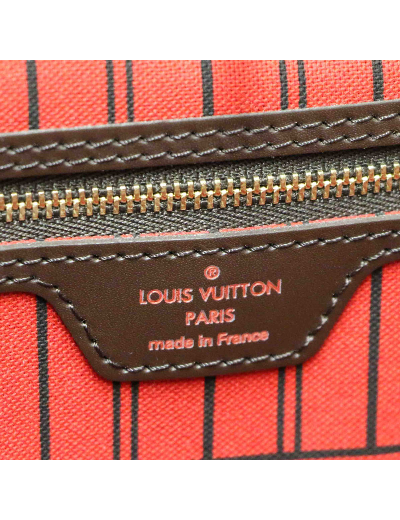 Neverfull LOUIS VUITTON toile Damier ébène
