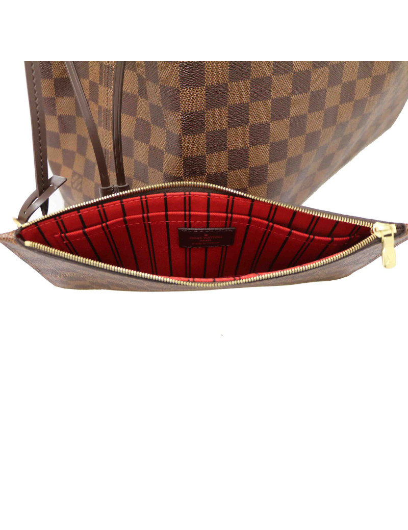 Neverfull LOUIS VUITTON toile Damier ébène