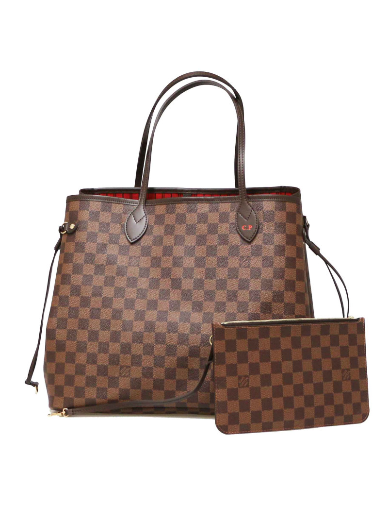 Neverfull LOUIS VUITTON toile Damier ébène